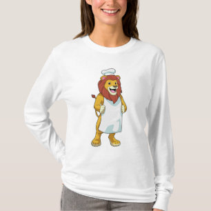 Lion as Cook with Chef hat & Cooking apron T-Shirt