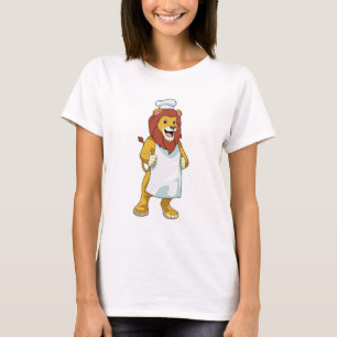 Lion as Cook with Chef hat & Cooking apron T-Shirt