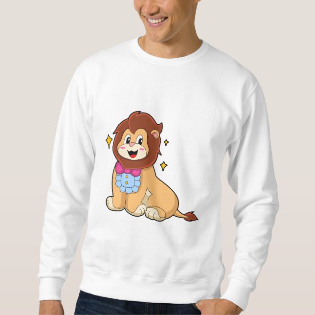 Lion as Gentleman with Tie.PNG Sweatshirt (Front)