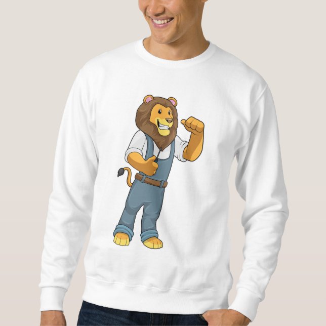 Lion as Handyman Screwdriver Sweatshirt (Front)