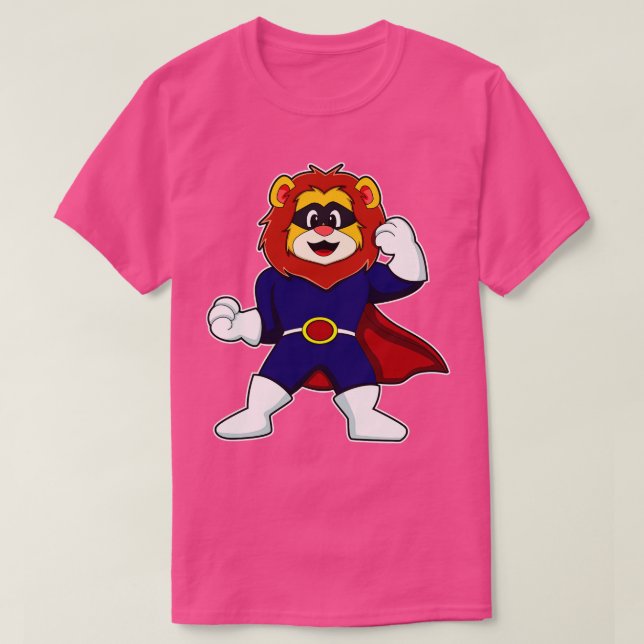 Lion as Hero with Mask T-Shirt (Design Front)