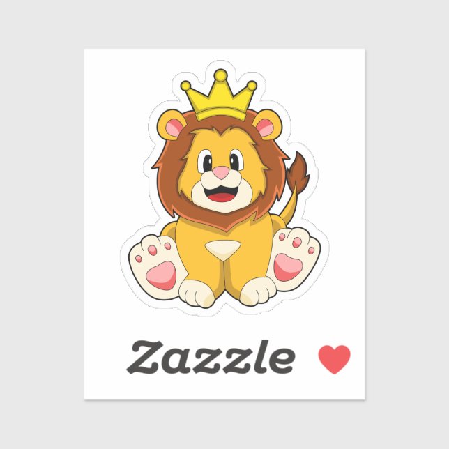 Lion as King with Crown (Sheet)