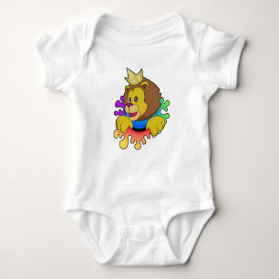 Lion as King with Crown Baby Bodysuit