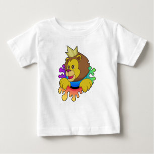 Lion as King with Crown Baby T-Shirt