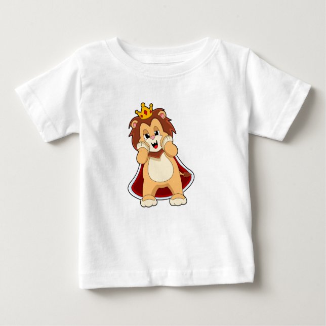 Lion as King with Crown.PNG Baby T-Shirt (Front)