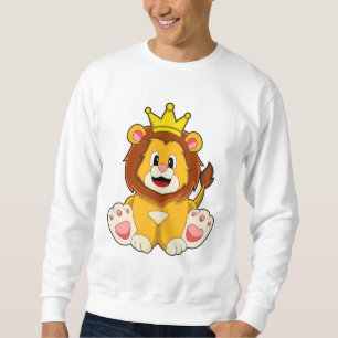Lion as King with Crown Sweatshirt
