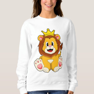 Lion as King with Crown Sweatshirt