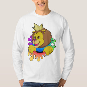 Lion as King with Crown T-Shirt