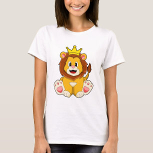 Lion as King with Crown T-Shirt