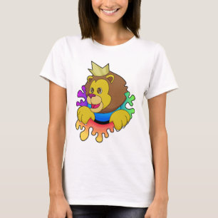 Lion as King with Crown T-Shirt