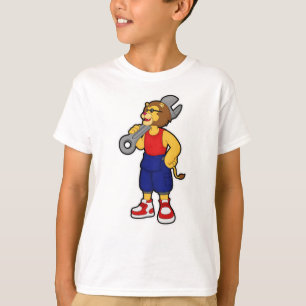 Lion as Mechanic with Wrench T-Shirt
