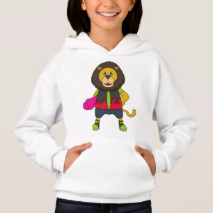 Lion as Skater with Skateboard