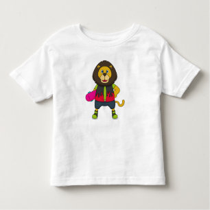 Lion as Skater with Skateboard Toddler T-Shirt