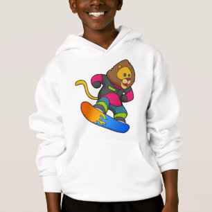 Lion as Snowboarder with Snowboard