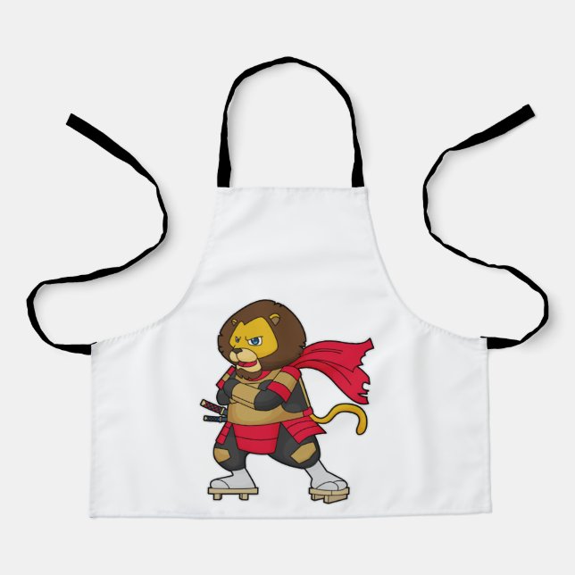 Lion as Warrior with Cape Apron (Front)