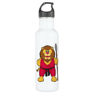 Lion as Warrior with Spear 710 Ml Water Bottle