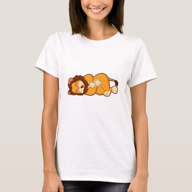 Lion at Sleeping T-Shirt (Front)
