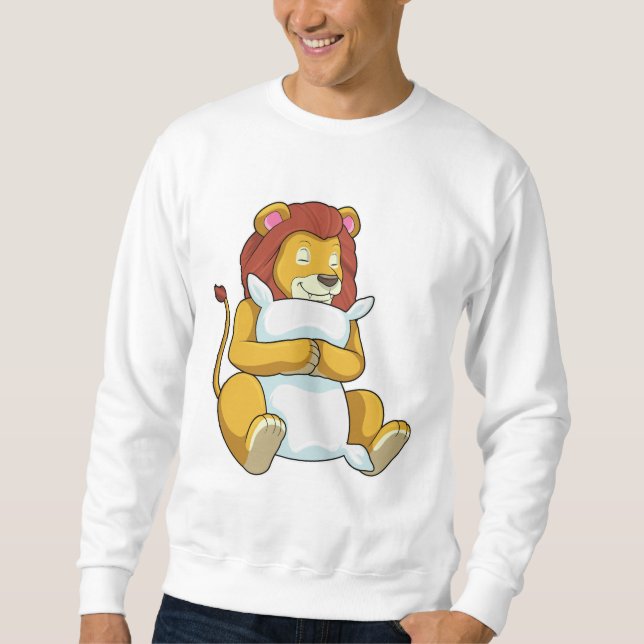 Lion at Sleeping with Pillow Sweatshirt (Front)