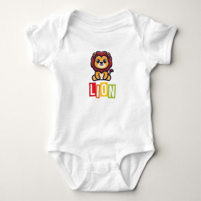 Lion Baby Jersey Bodysuit (Front)