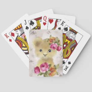 Lion Baby Lion Watercolor Playing Cards