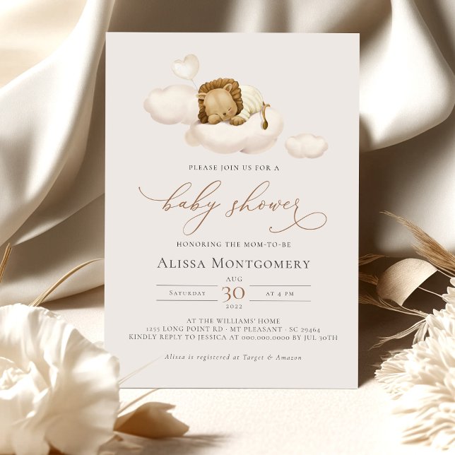 Lion Baby Shower Invitation (Creator Uploaded)