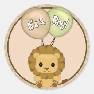 LION Baby Shower It's a Boy! seal Nali NJL #05C