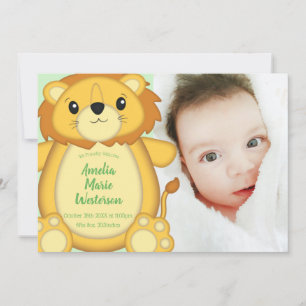 Lion Baby Shower Safari Invitation