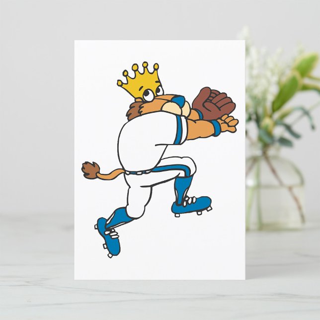 Lion Baseball Player Invitation (Creator Uploaded)