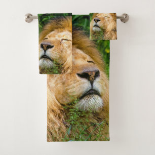 Lion Bathroom Towel Set