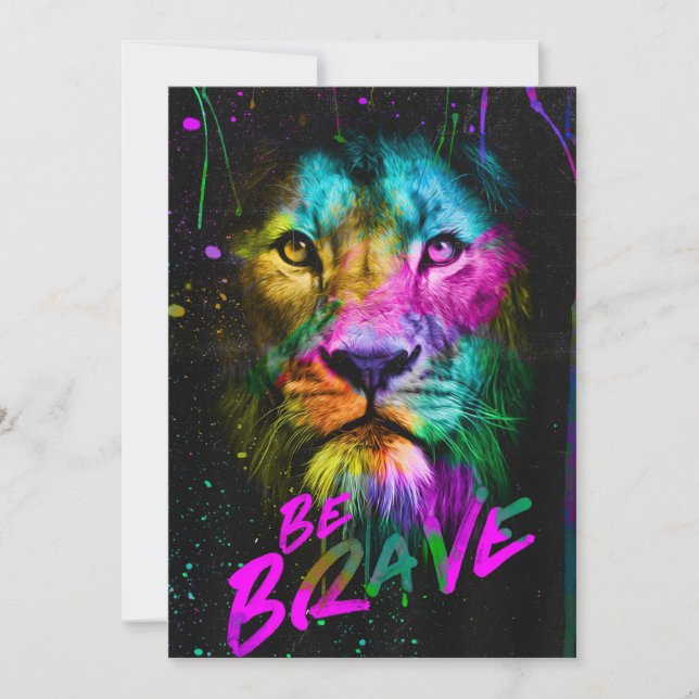 Lion Be Brave Thank You Card (Front)