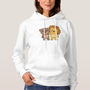 Lion Bear Zoo Cute Animals Cute Kids Hoodie