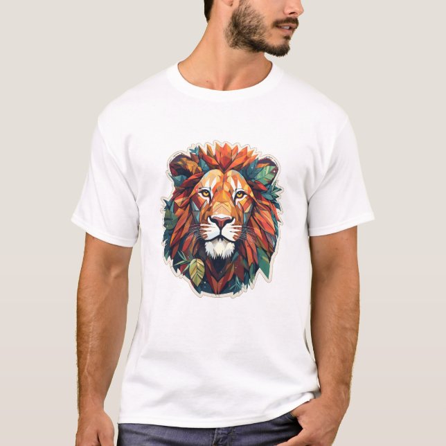Lion Beast Animal World Wildlife Beauty Discovery T-Shirt (Front)