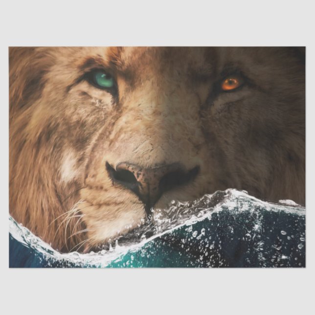Lion behind the Ocean Tissue Paper (Front)