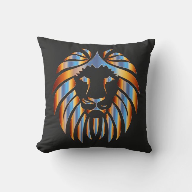 Lion, Big Cat, chromatic design, Cushion (Front)