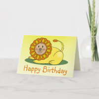 Lion Birthday Card