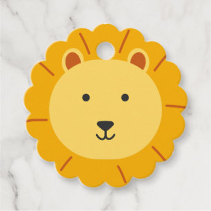 Lion Birthday Kids Art Favour Tags