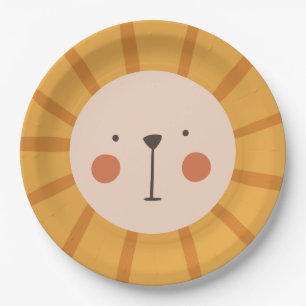 Lion Birthday Kids Wall Paper Plate