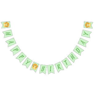Lion Birthday Party Green Bunting