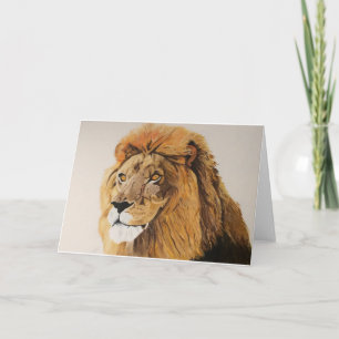 Lion blank greeting card