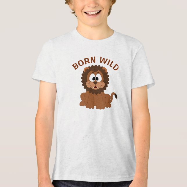 Lion Born Wild Tri-Blend Shirt (Front)