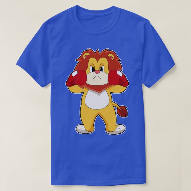 Lion Boxer Boxing gloves T-Shirt (Design Front)