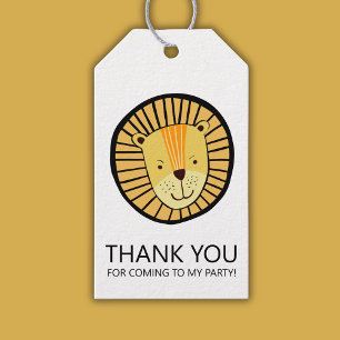 Lion Boys Birthday Party Thank You Gift Tags