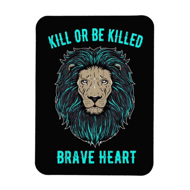 Lion Brave Heart Magnet (Vertical)