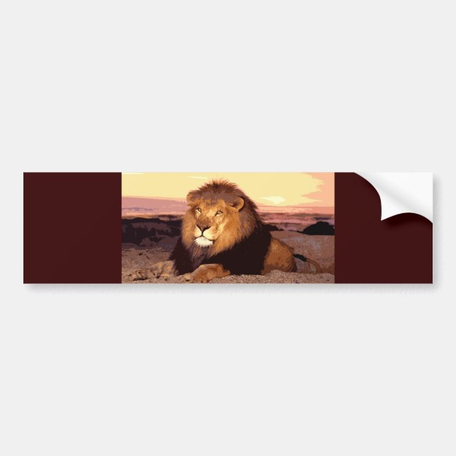 Lion Bumper Sticker (Front)