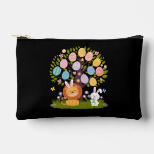 Lion Bunny Easter Cute Tree Hunting Eggs Accessory Pouch
