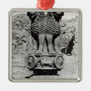 Lion capital from the Pillar of Emperor Ashoka Metal Tree Decoration