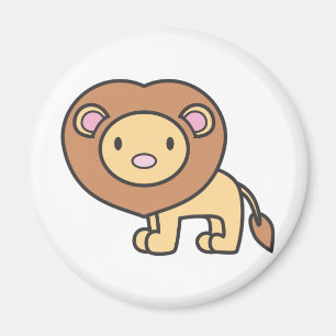 Lion Cartoon Logo Magnet
