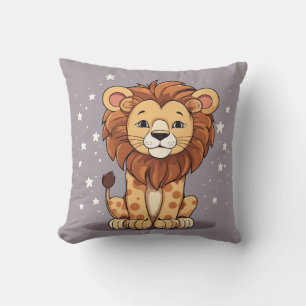 Lion cartoon stars cushion