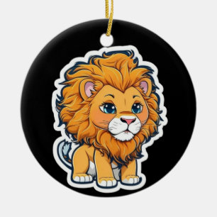 Lion Ceramic Tree Decoration