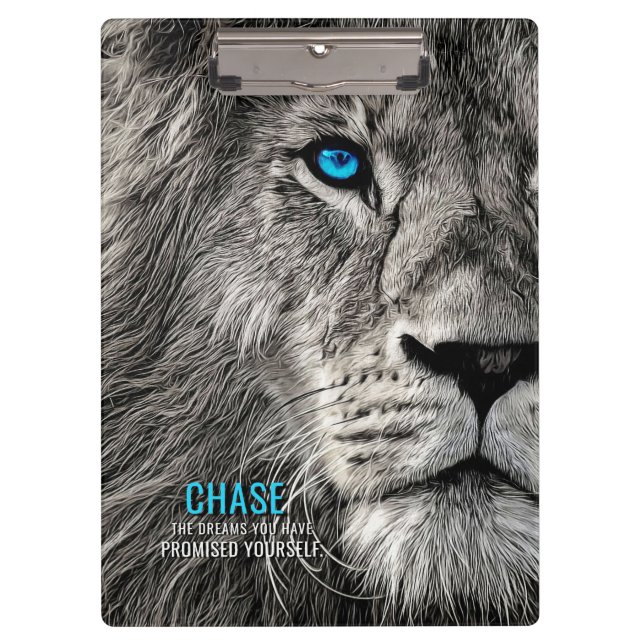 Lion Chase Your Dreams Clipboard (Front)